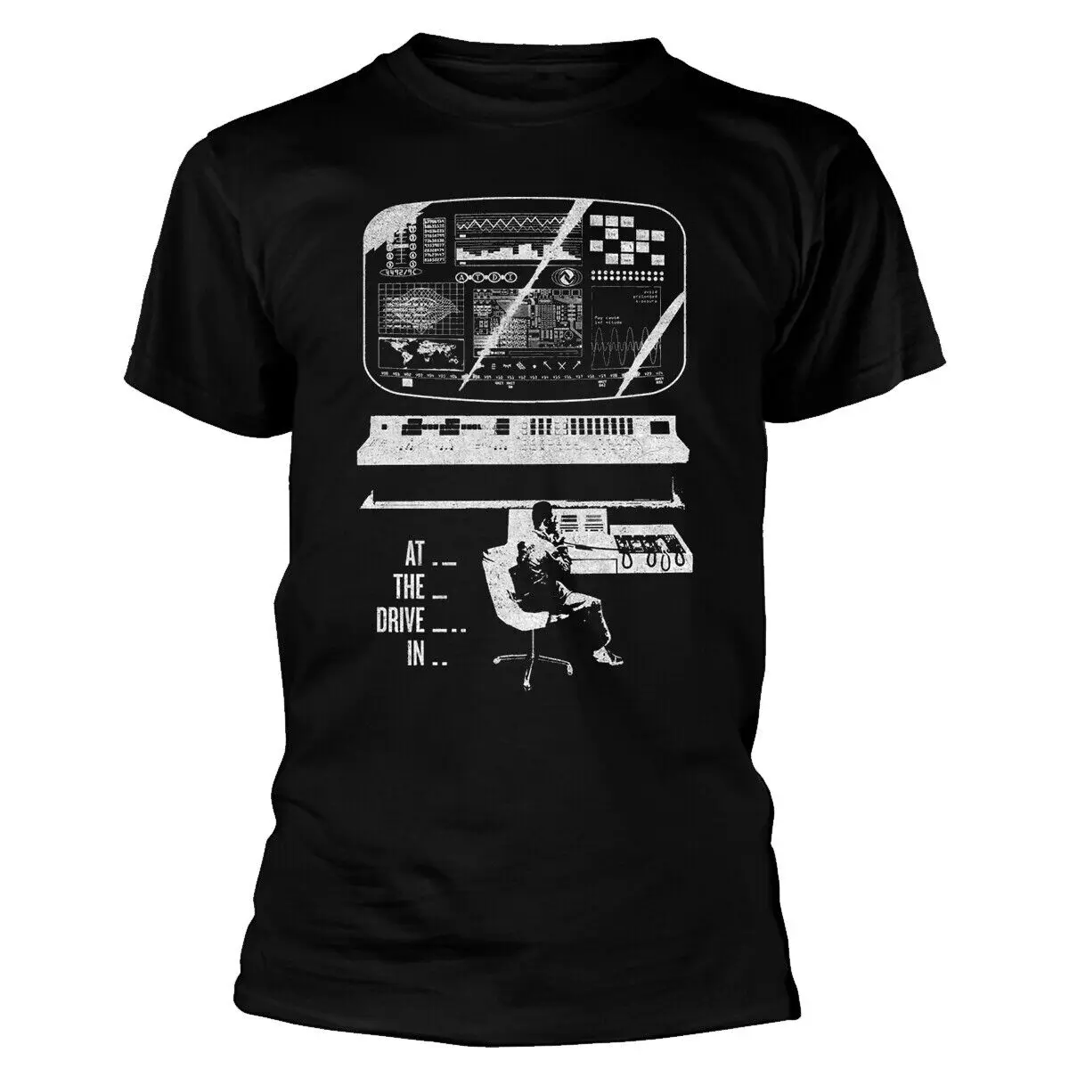 At The Drive In Monitor Black T Shirt New Official