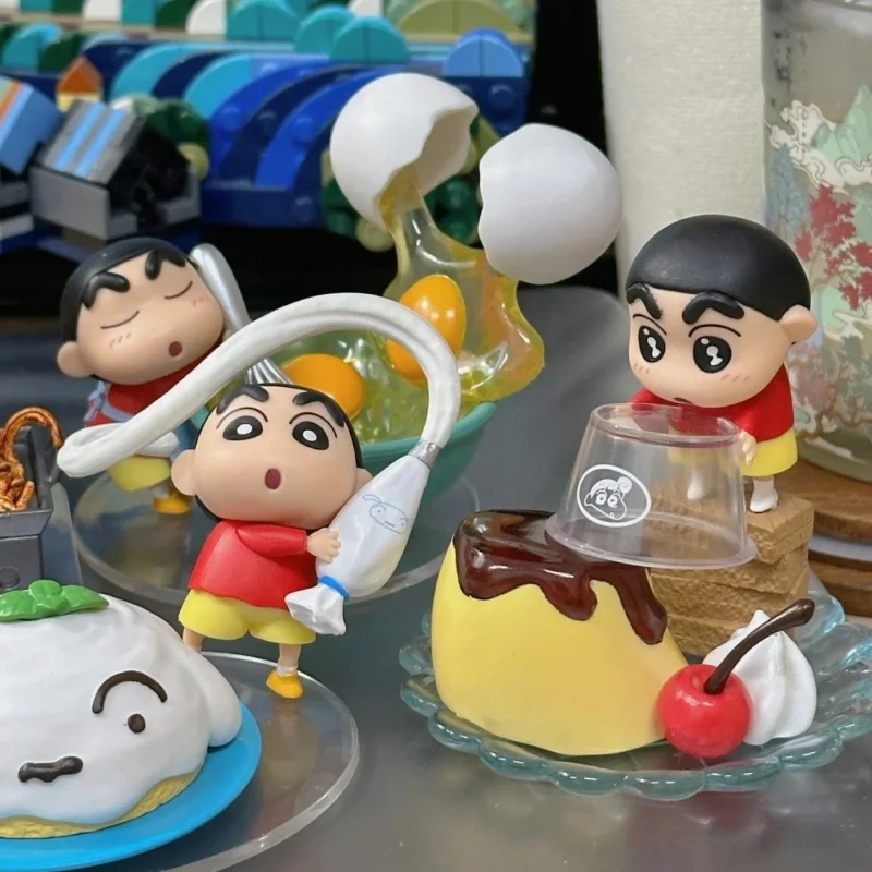 リーメント クレヨンしんちゃん オリジナル ブラインドボックス クッキングシリーズ コレクタブルフィギュア デスクトップオーナメント ルームデコレーション ギフト カスタムフィギュア