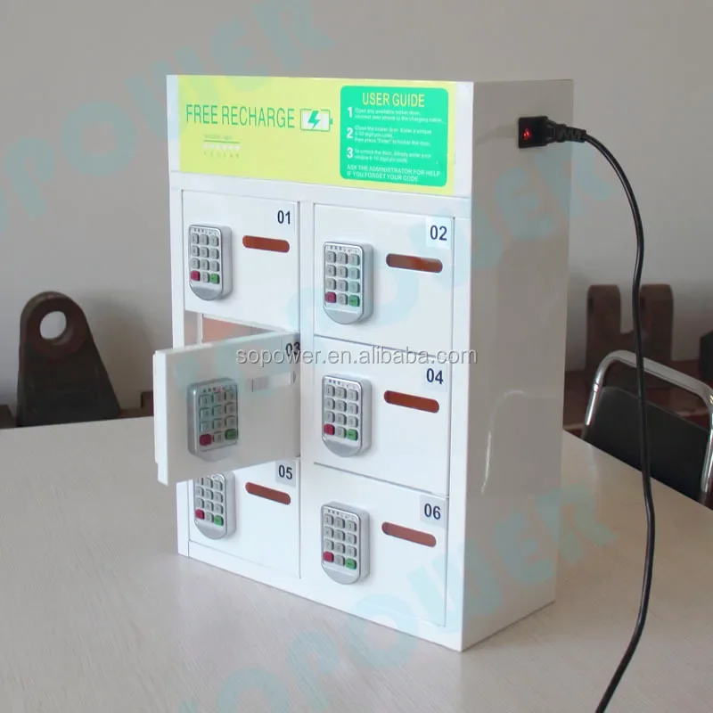 locker cell phone charging station /coin operated cell phone charging kiosk/security charging locker