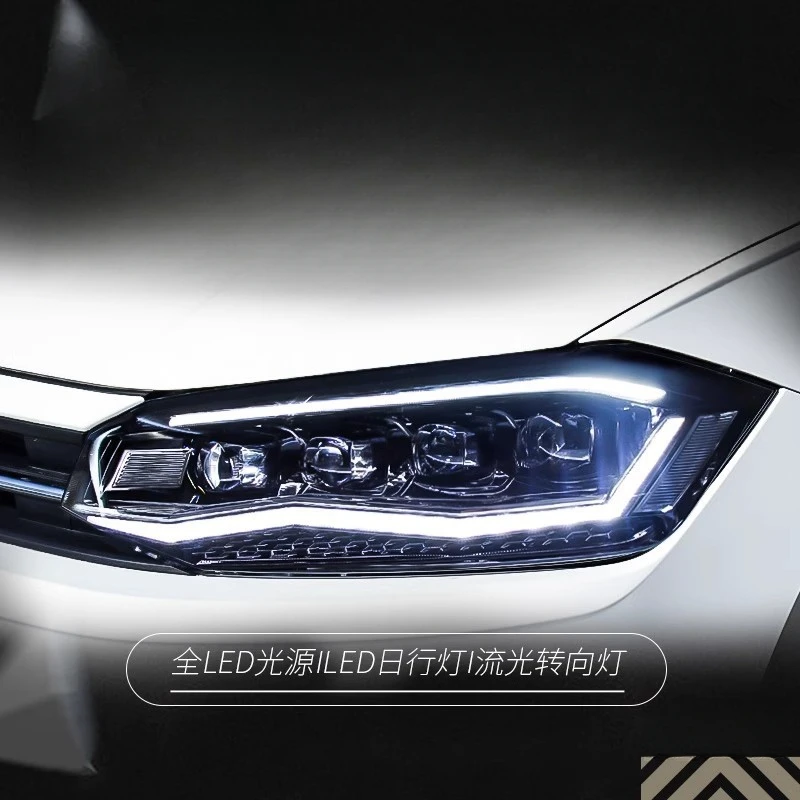 

Suitable for Polo 19 Headlight Assembly New Polo Puls Modified LED Daytime Running Light Flowing Turn Signal Headlight