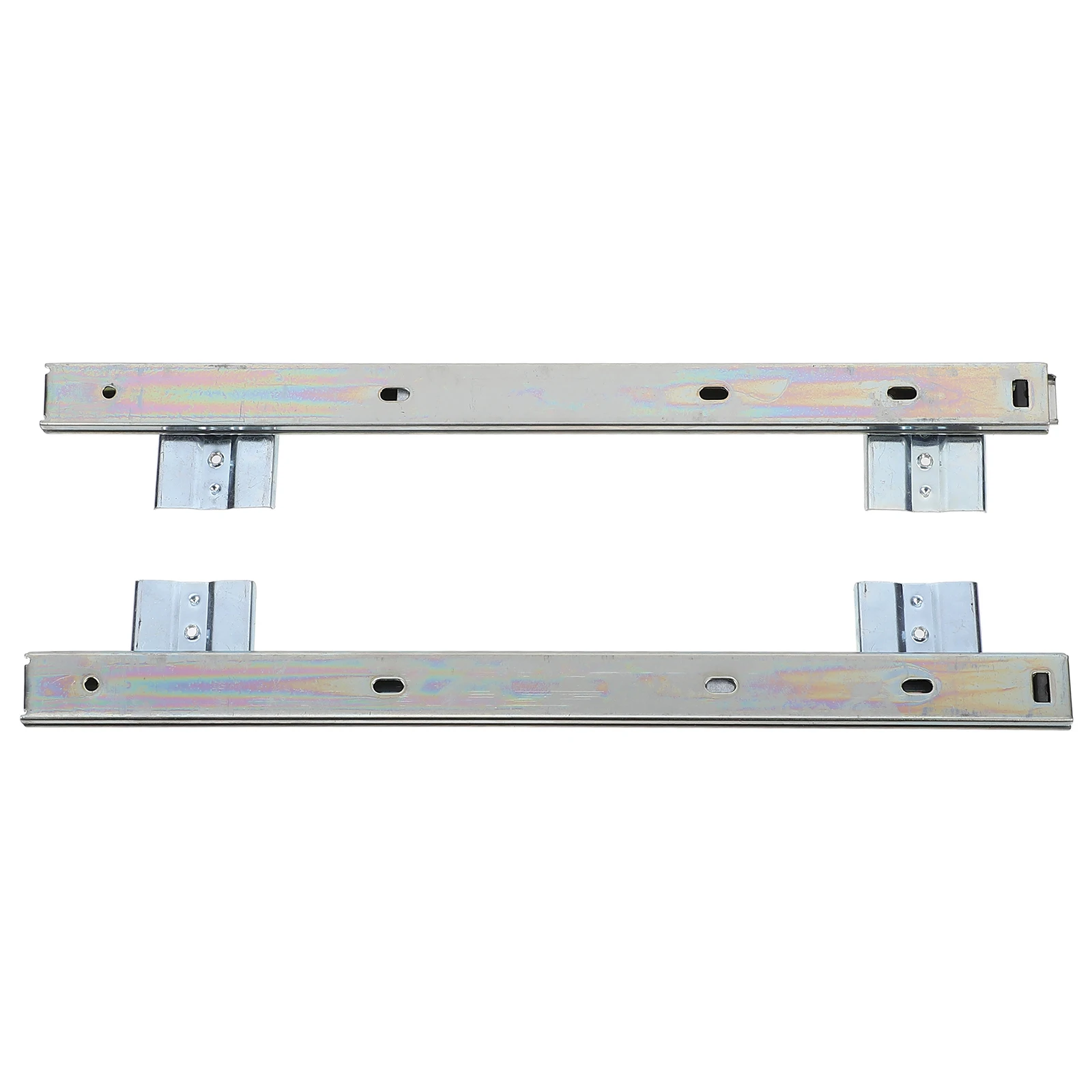 

Keyboard Slide Track Rails Mount Slides Side Guide Hardware Accessories Desk Under Full Extension Tray Sturdy Steel Compact