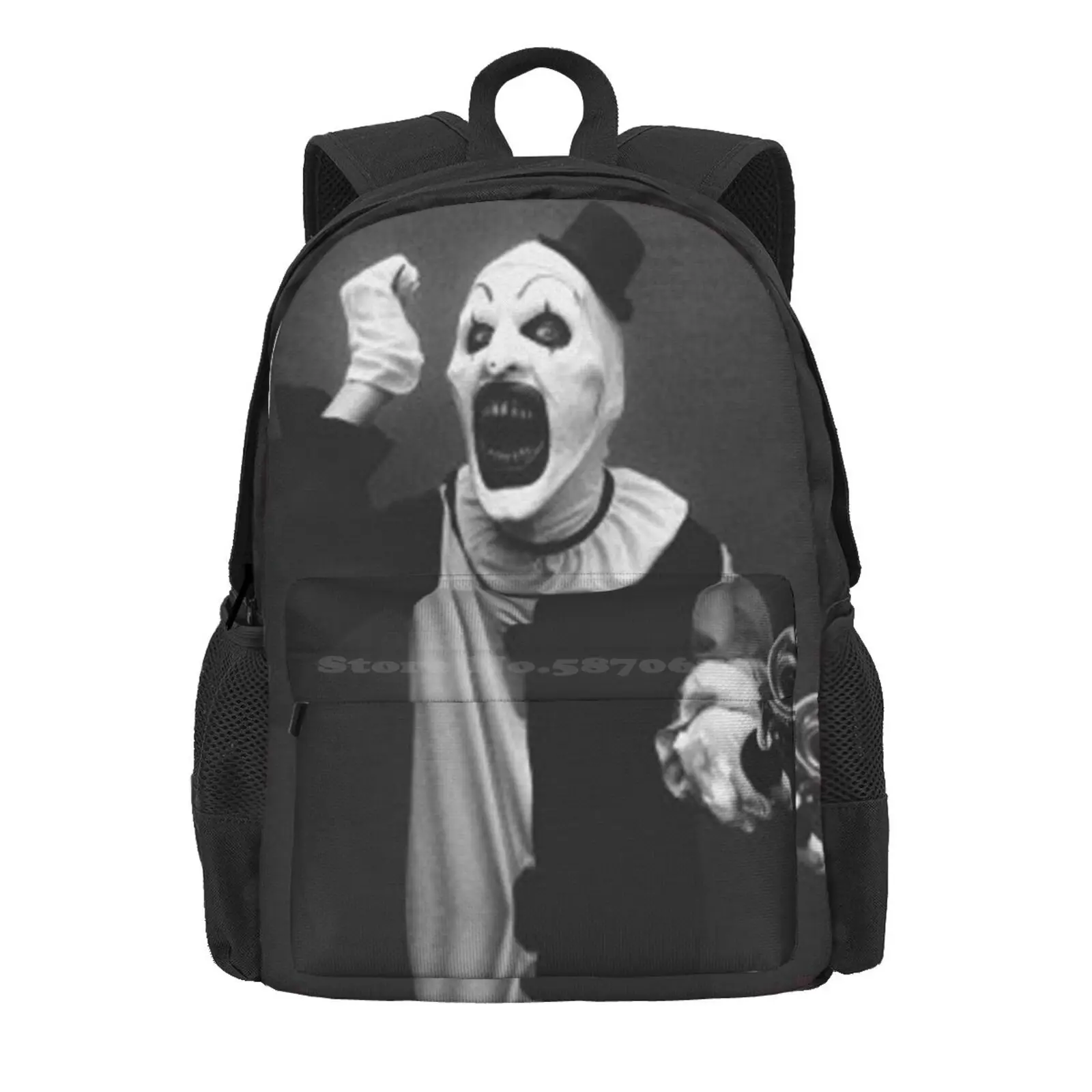 Terrifier Art The Clown Horror Hot Sale Schoolbag Backpack Fashion Bags Art Clown Art The Clown Clowns Horror Film Horror Movie