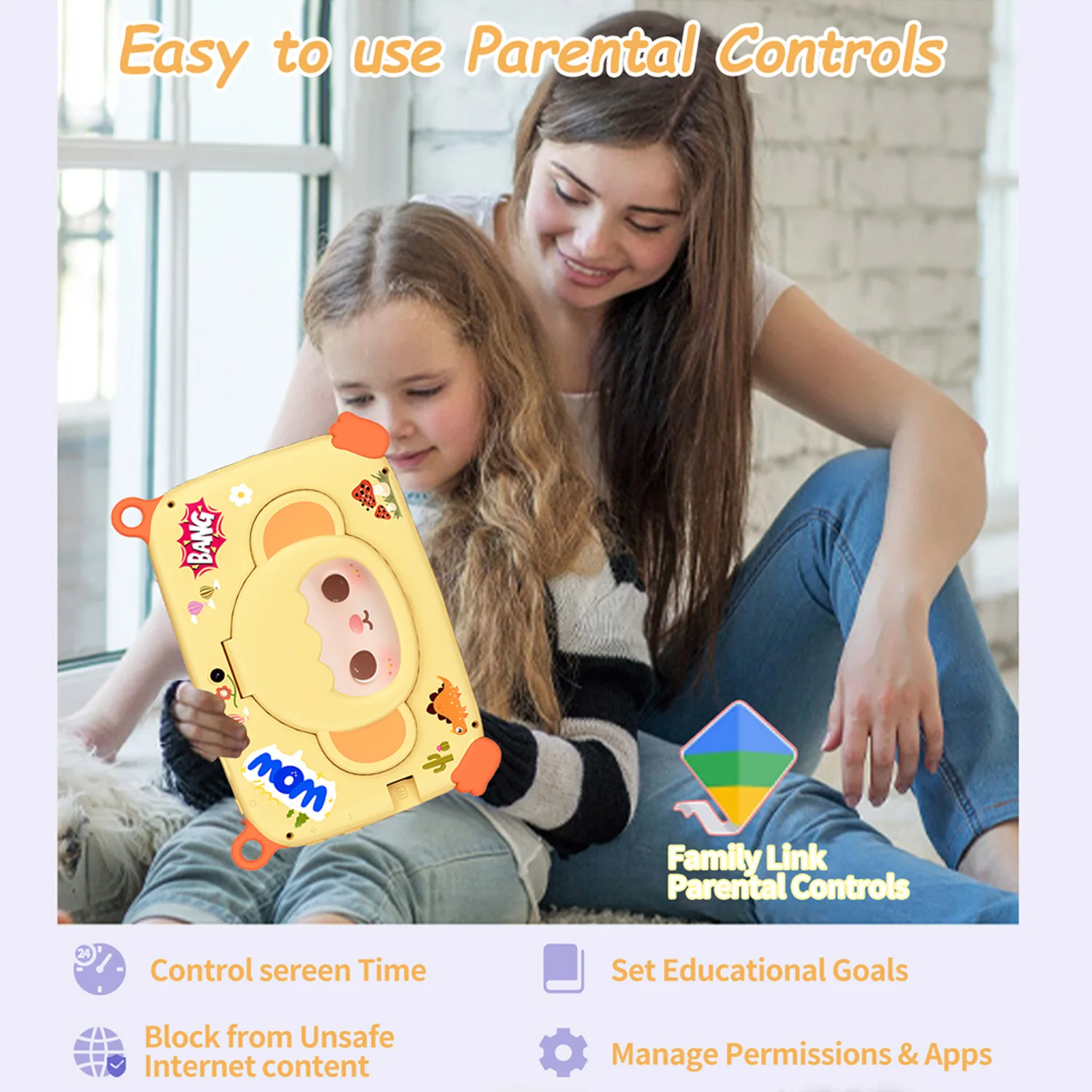 2026 Global Version 7 Inch 5G WiFi Kids' Tablet Quad Core 4GB RAM 64GB ROM Dual Cameras Children's Gifts Tablets Android 13.0