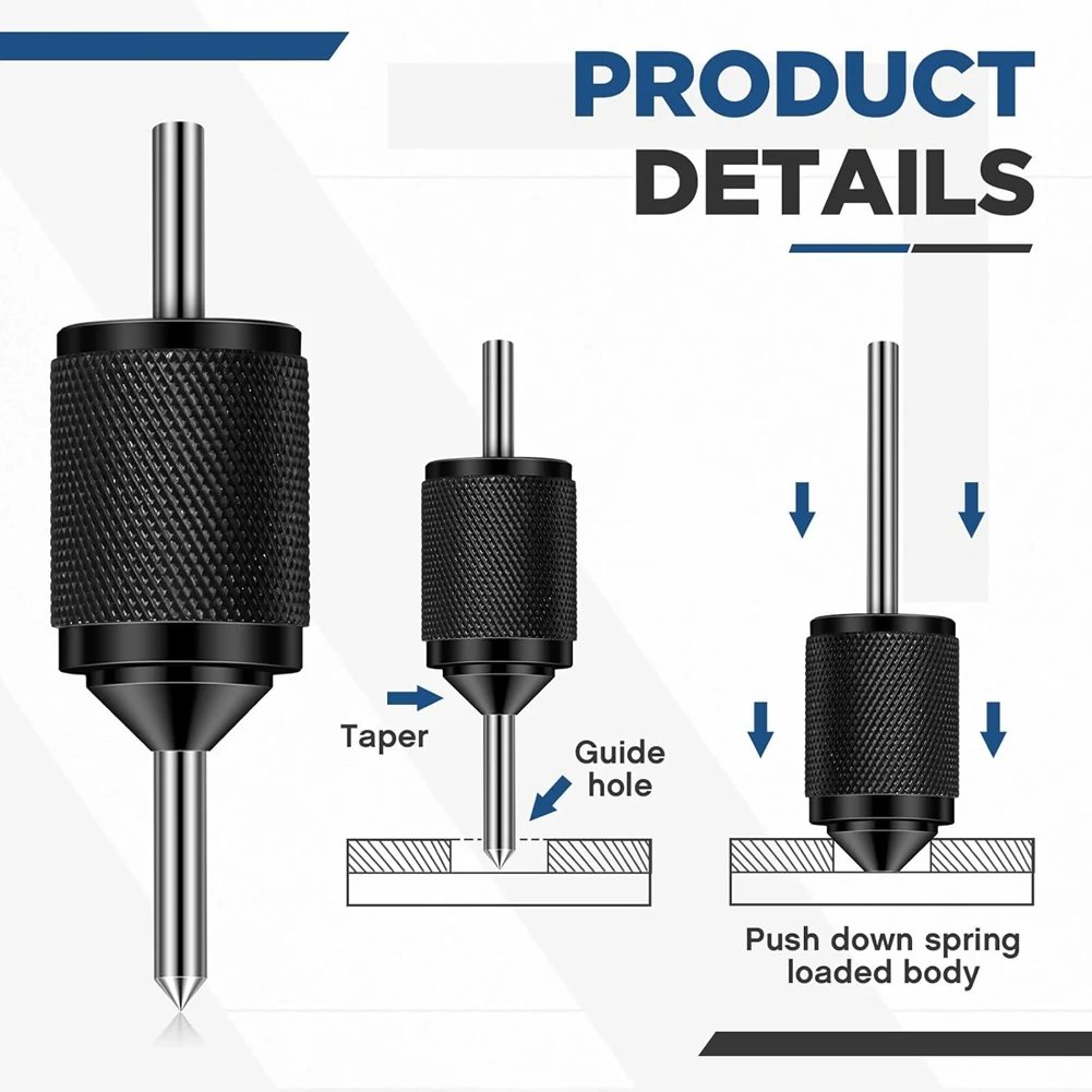 Alineador de centro de transferencia Universal, punzón de transferencia, Pin endurecido de Metal, máquina herramientas, rango de 3/16 pulgadas a 5/8 pulgadas para taller