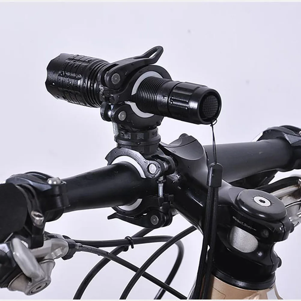 

Bike Flashlight Mount Rubber 360 Degree Adjustable Handlebar Clamp Strong Stable Flashlight Holder Light Mount Bracket