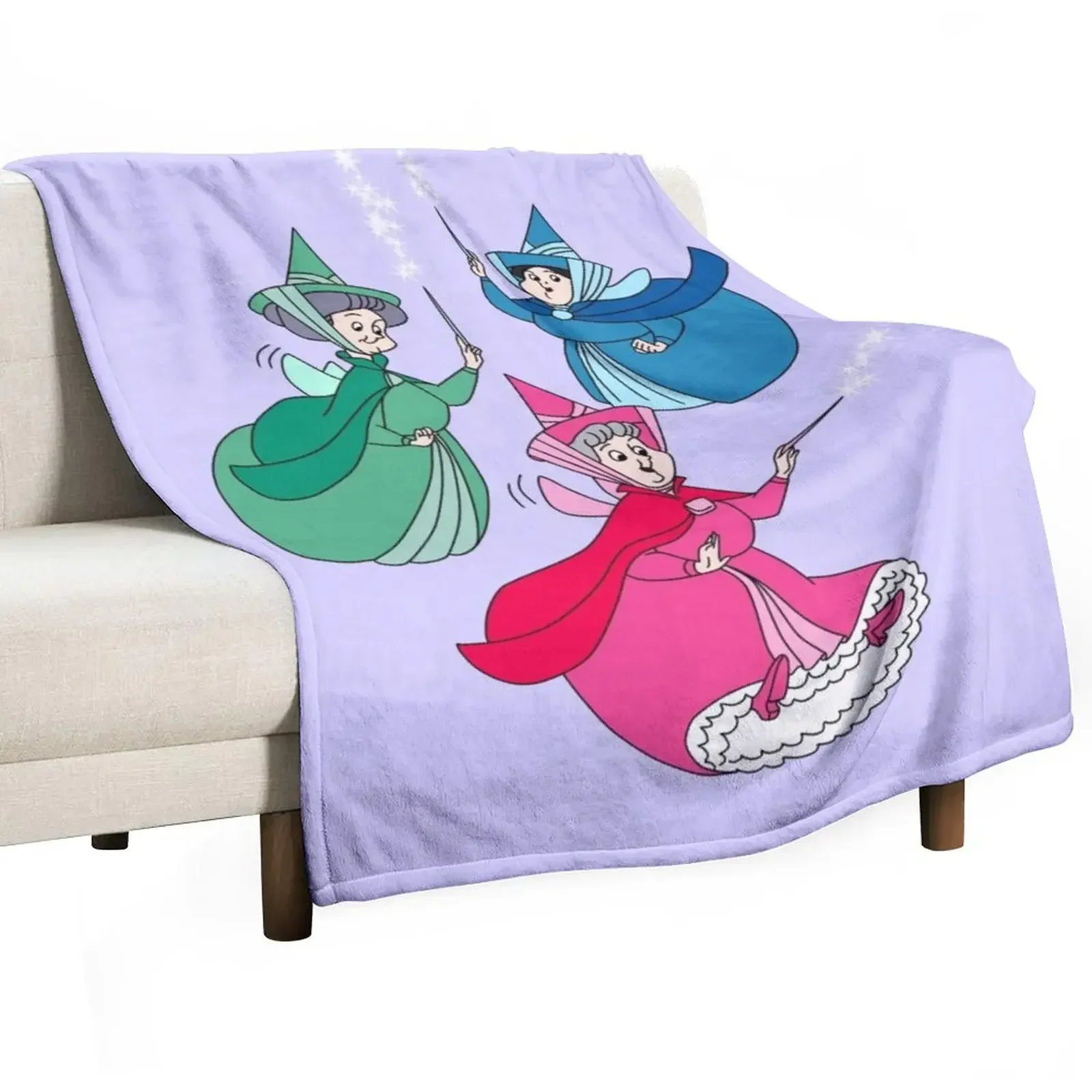 

Fairy Godmothers Throw Blanket Decorative Throw funny gift Large Blankets