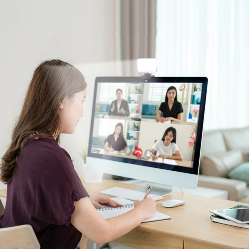 Imagen 2 del producto Videoconferencia 6500K portátil LED Video Light Cube ordenador portátil cámara web luz Zoom llamada iluminación Clip para transmisión en vivo