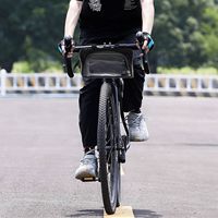 A74K-2X Outdoor Bicycle Handlebar Bag Mountain Bike Press Screen Mobile Phone Head Bag Outdoor 5L Multifunctional Bag (Black)