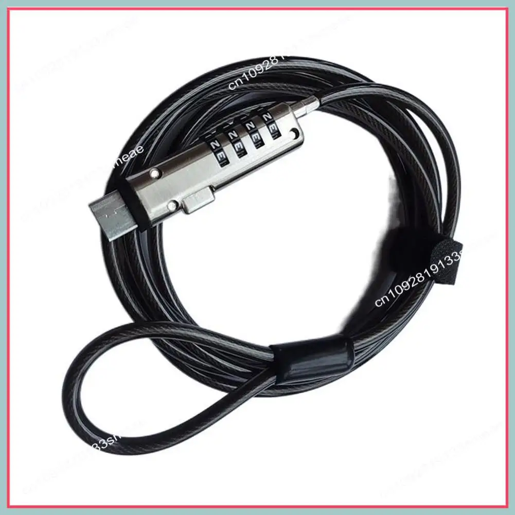 

N94R 2Pcs USB Notebook Laptop Combination Lock Universal Security USB 4 Digit Combination Lock For PC Laptop Computer