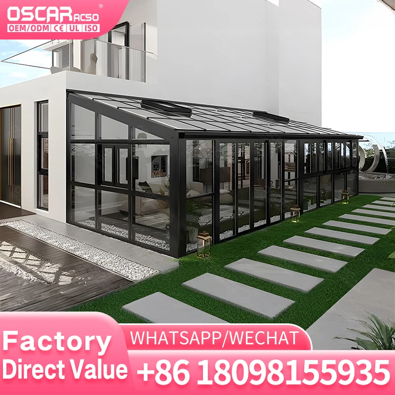 Customized Aluminum Sunroom Factory Direct Supply for Garden Patio Deck Use with Innovative Design