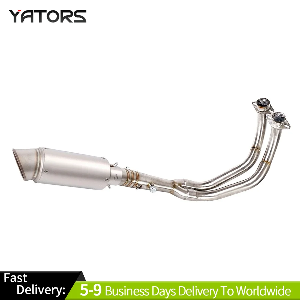 

For Yamaha MT-07 FZ07 YZF R7 Exhaust Front Link Pipe Tail Muffler Full System Exhaust Systems