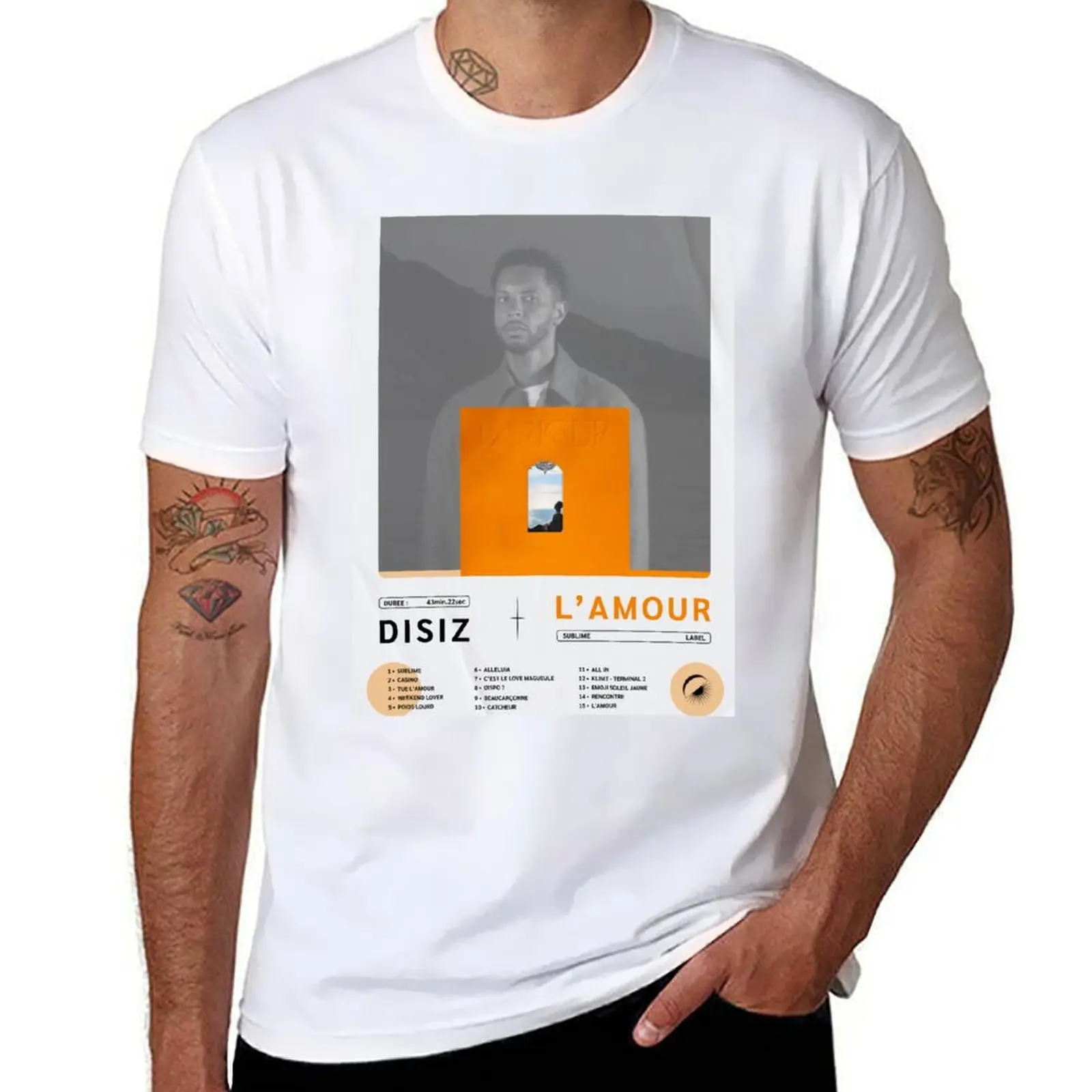 

DISIZ  L'AMOUR  RAP EN T-Shirt man t shirt designer man t shirts for men casual t shirts for man graphic funny T-shirt