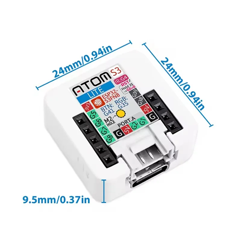 AA60-ATOMS3 Lite ESP32S3 Комплект разработки Iot, интеграция AI, беспроводное программирование для обучения и прототипирования