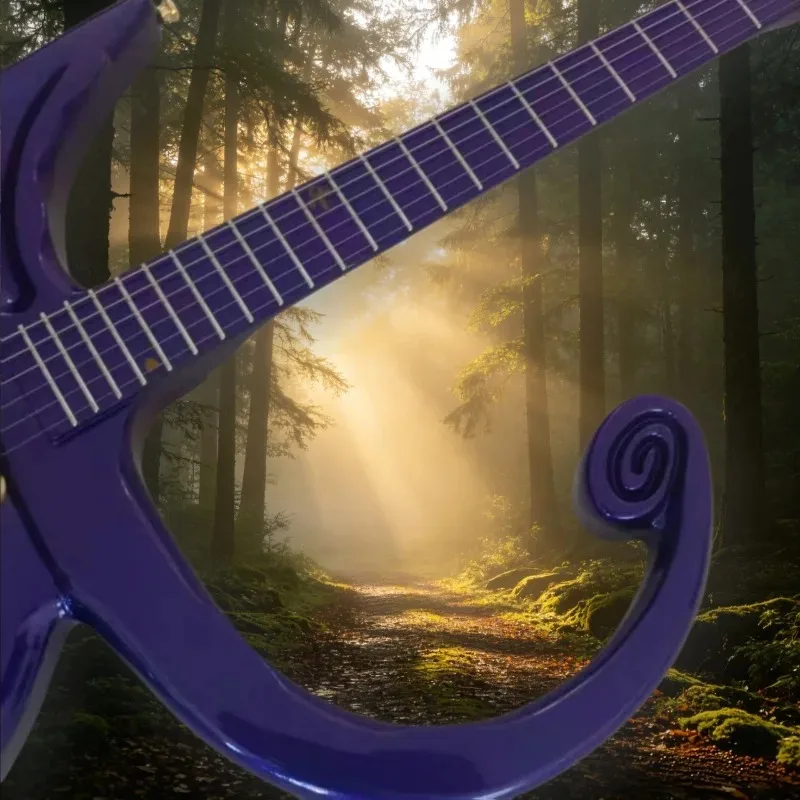 Hot Sales Special Shape 6 String Electric Guitar Purple Finish Gold Hardware Tremolo Bridge Rock Pop Stage Performance Unisex