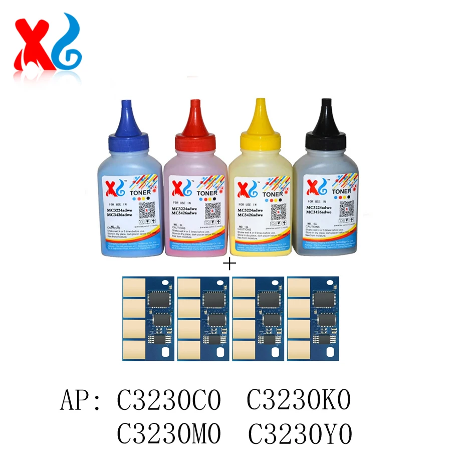 1 Zestaw Kolorowego Proszku Tonera do Napełniania Lexmark MC3224 MC3226 C3224 C3226 C3224dw MC3224dwe MC3224i MC3224adwe MC3226adwe C3226dw 40g — zdjęcie produktu 4