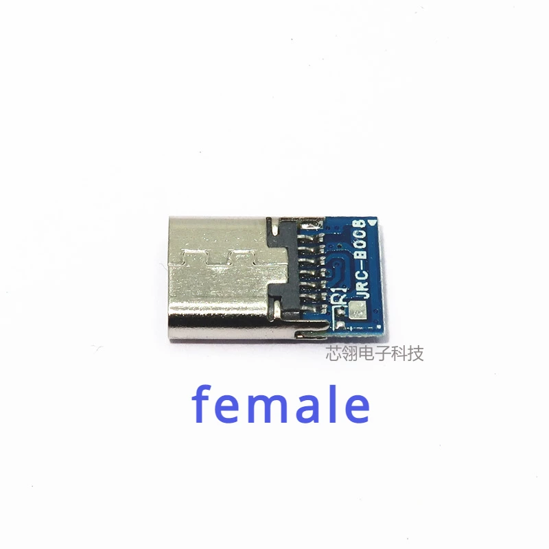 USB 3.1 type c male/Female Connectors Jack Tail 24pin usb Male Plug Electric Terminals welding DIY data cable Support PCB Board