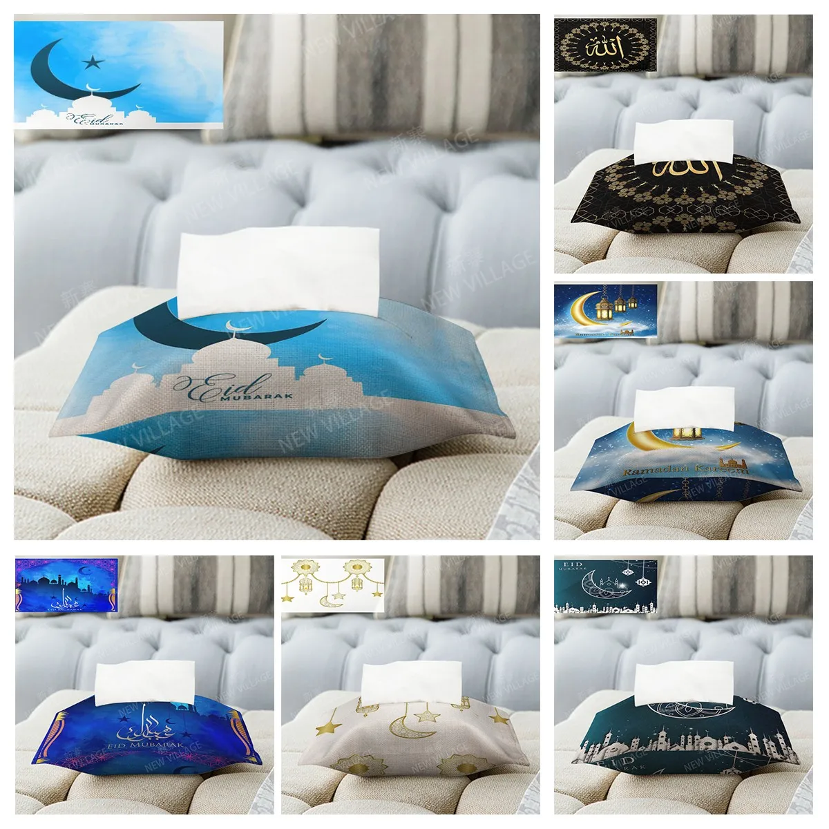 Home tissues box canvas Napkin bags castle Magic Moon Wet organizers for room tissue case car tissue bags  cover dispenser