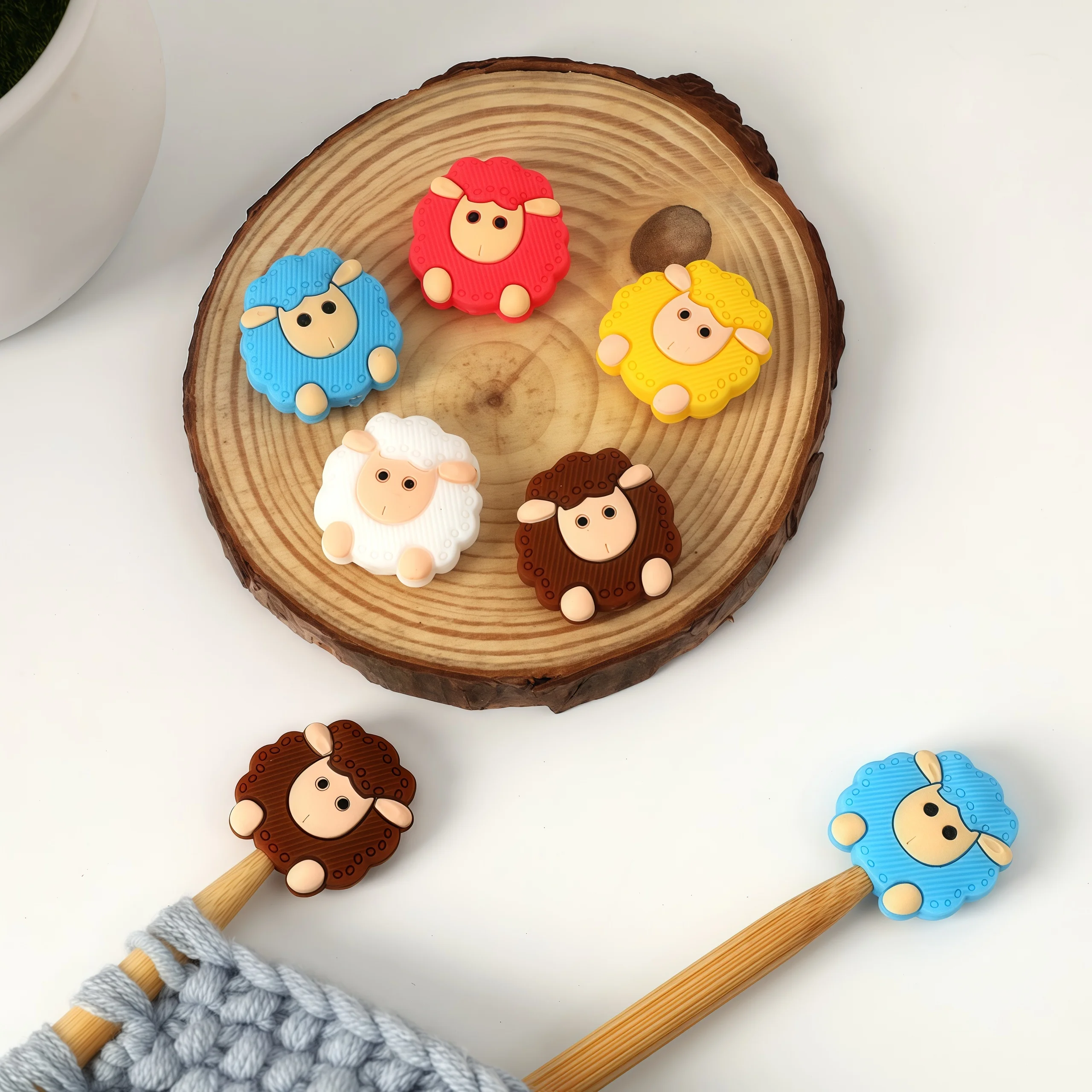 4/6 adet silikon küçük koyun ö - Stitch Marker Ring incelemesi ve fiyatı