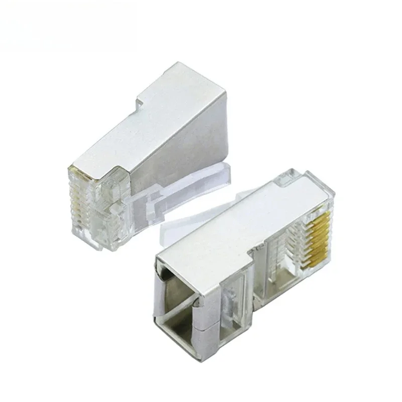 

20pcs/lot 8P8C RJ45 Modular Plug Metal Shell CAT5E/CAT6 Ethernet Male Plug Network Cable Crystal Head Jack Socket