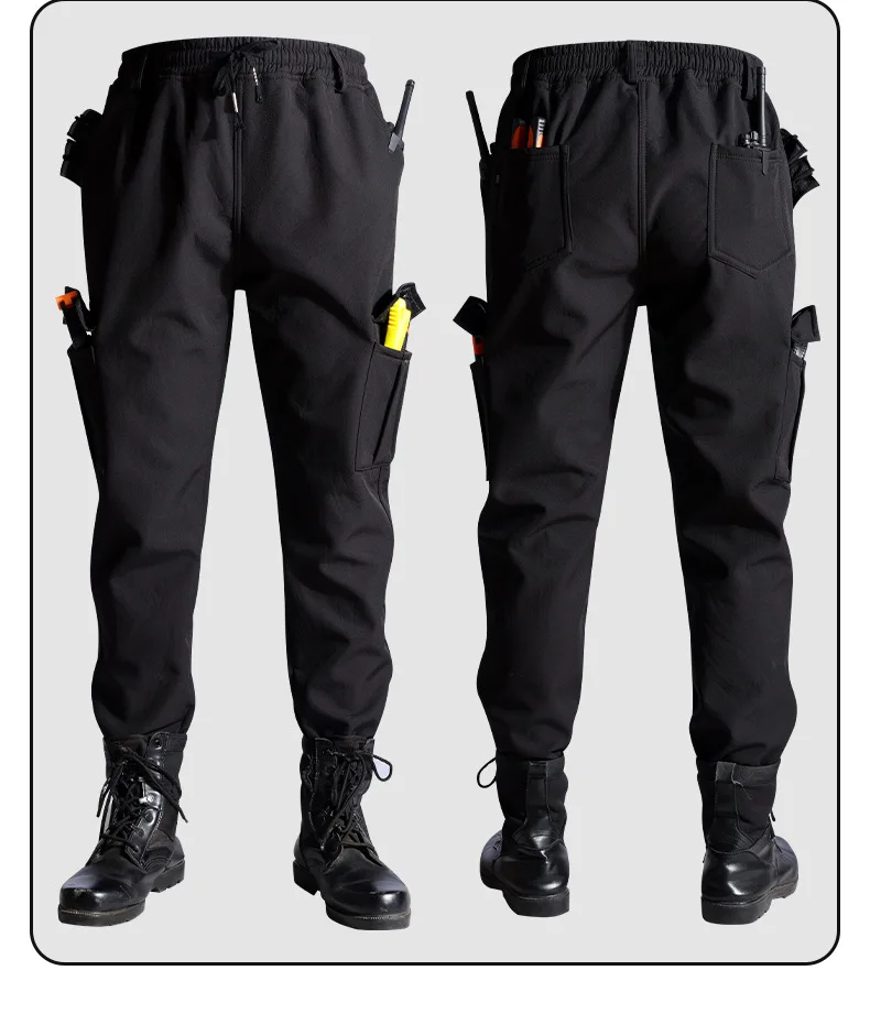 Unisex Fleece-gefütterter Wind- und Wasserdichter Herbst-Winter-Outdoor-Kletteranzug Taktische Arbeitskleidung Zweiteiliges Set für Männer und Frauen – Detail 29