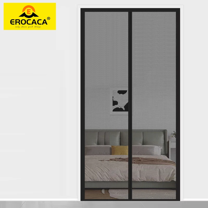 

EROCACA Magnetic Screen Door Mosquito Net Curtain Fly Insect Automatic Closing Invisible Mesh For Kitchen indoor living room