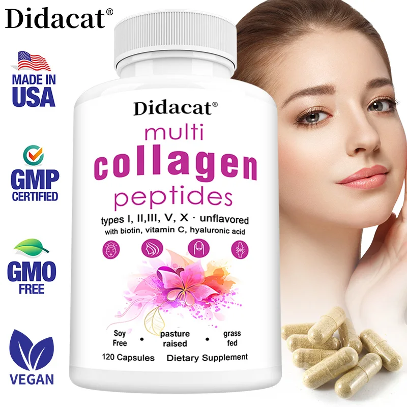 

Мультиколлагеновые пептиды — антивозрастные, осветляющие тон кожи, укрепляющие кожу, волосы, ногти, кожи и добавки для здоровья суставов