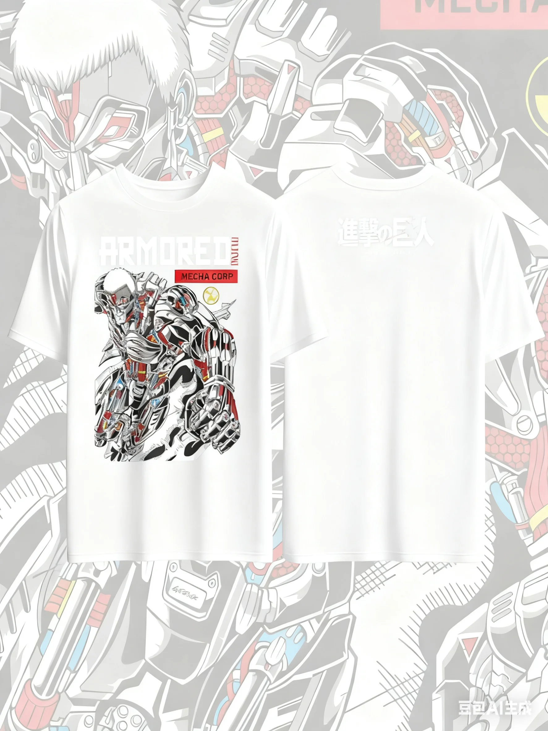 2026 Attack on Titan Anime Printed Pure Cotton T-shirt for Men and Women Casual Fashion Anime Peripheral Clothing T-shirt