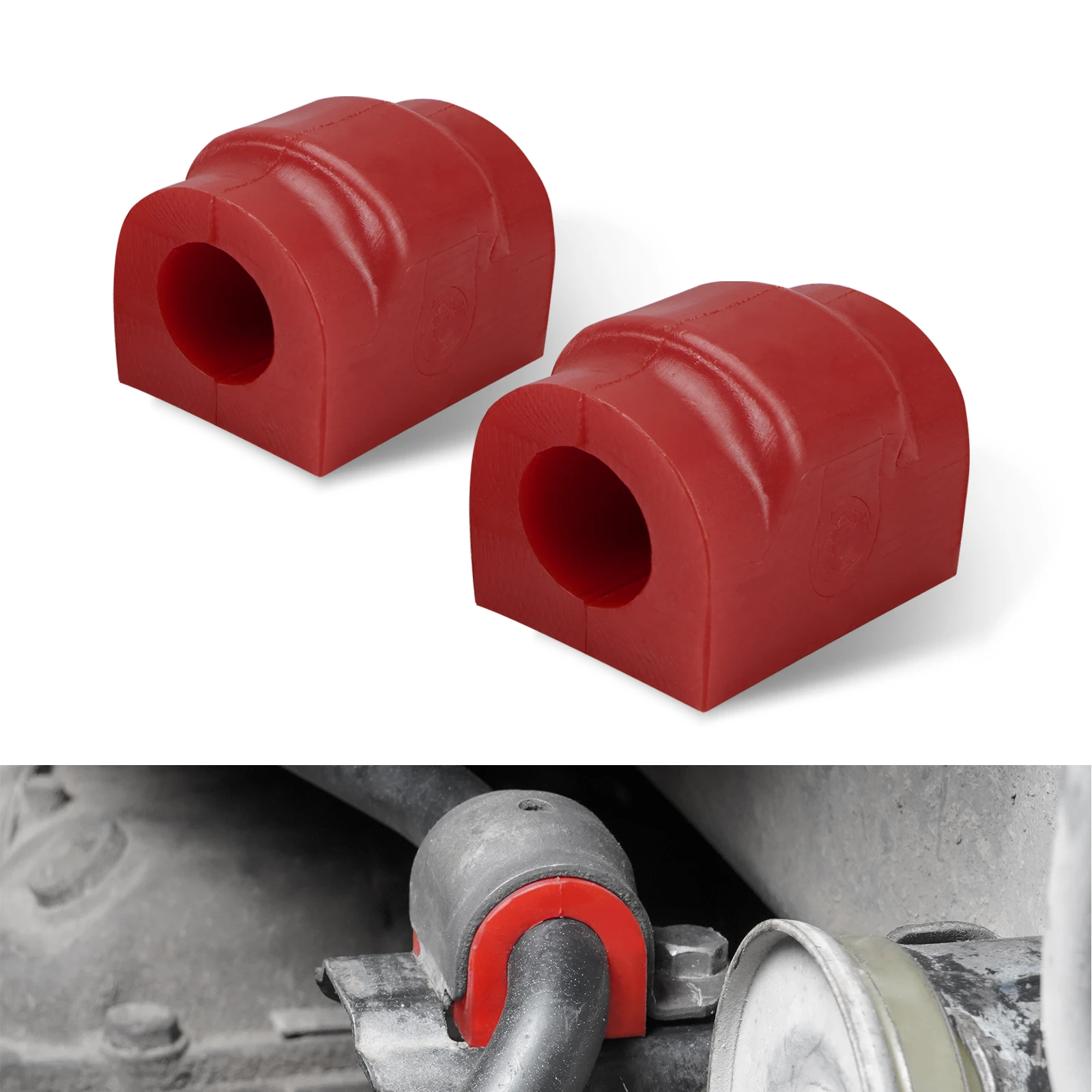 For 18mm Rear Anti Roll Sway Bar Bushings 80A Polyurethane fit for BMW E46 E36 Z4 E85 E86, Replace 33551138104, 33 55 1 138 104