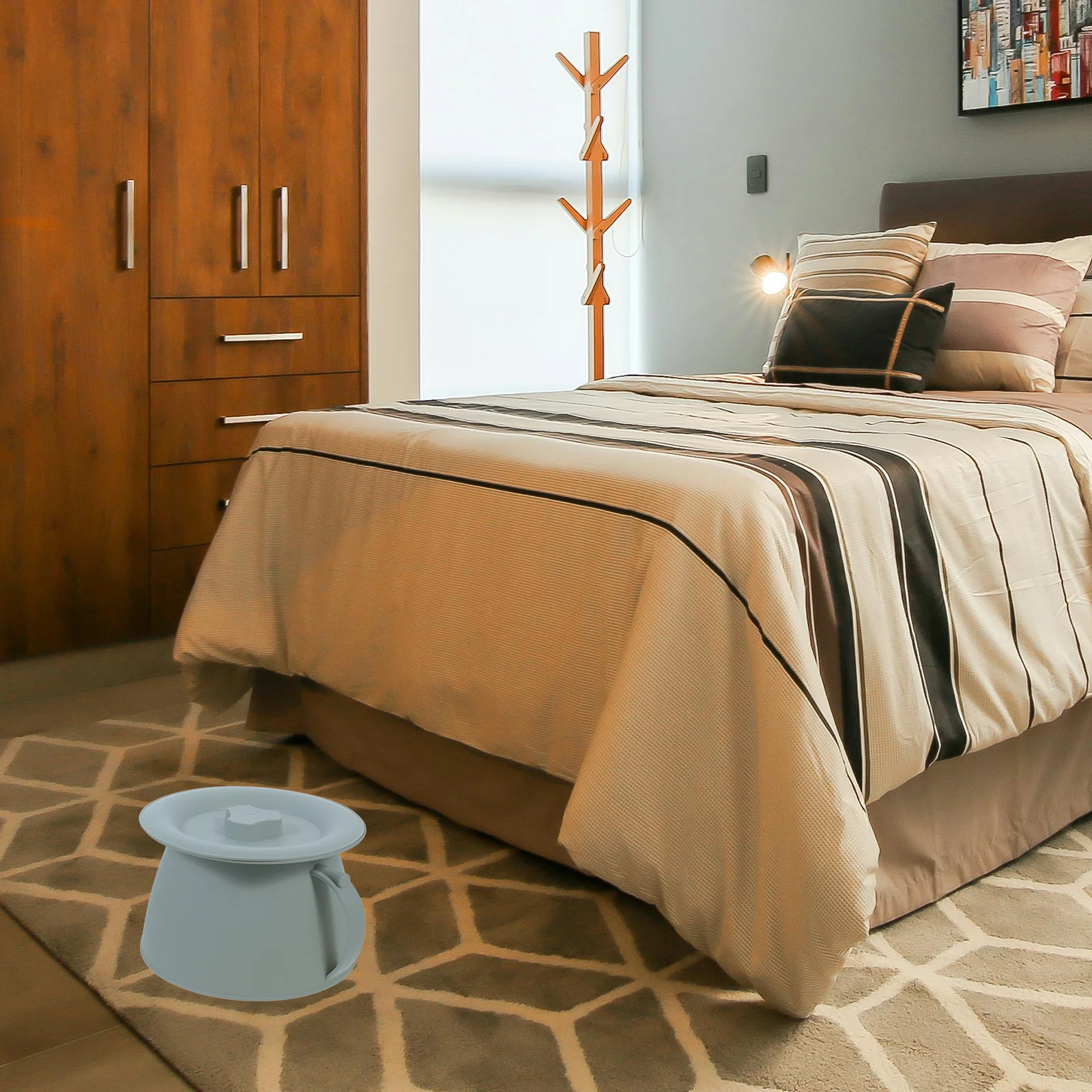 Пластиковый горшок с ручкой, прочное ведро для мочи для семейного использования, портативный туалет для кемпинга, путешествий, восстановления в больнице