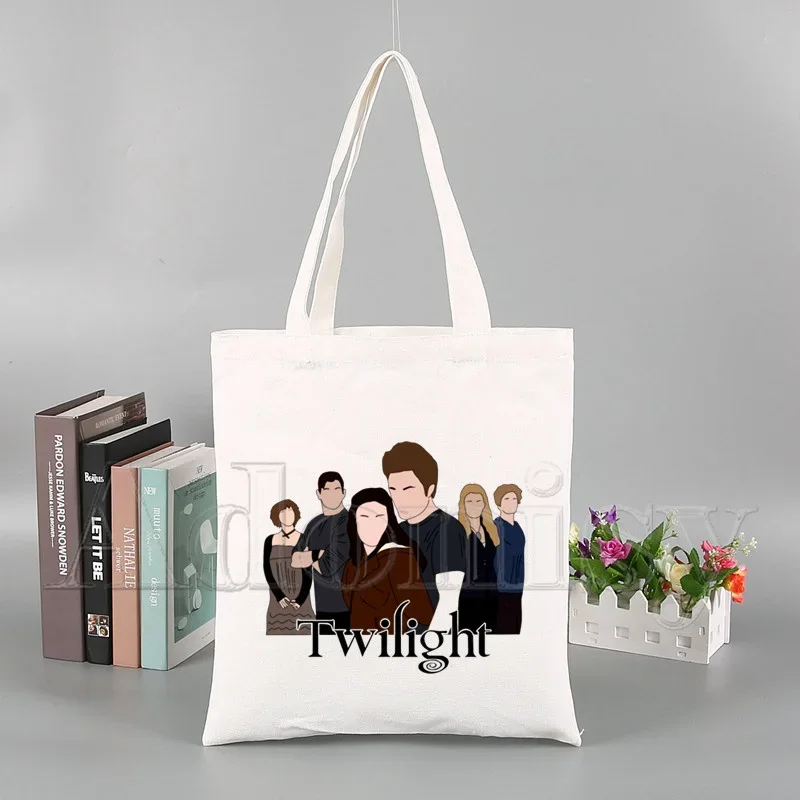 Twilight Funny Shopping Bag Graphic Tote Harajuku Women Canvas Shoulder Bag Female Ulzzang Eco Large-Capacity