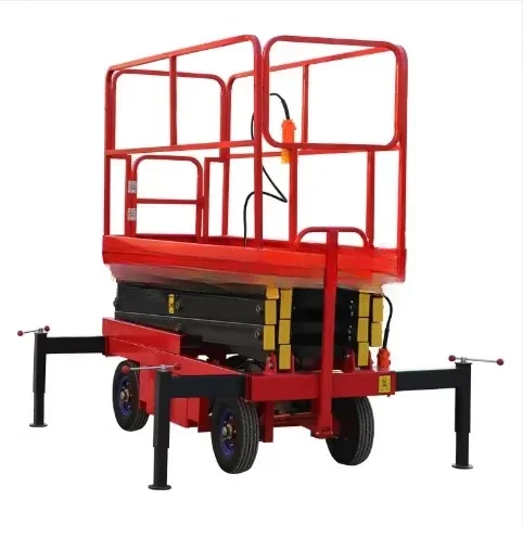 4M- 18m Towable Scissor Lift Platform Electric Table Lift Manual Scissor Lift For Aerial Work