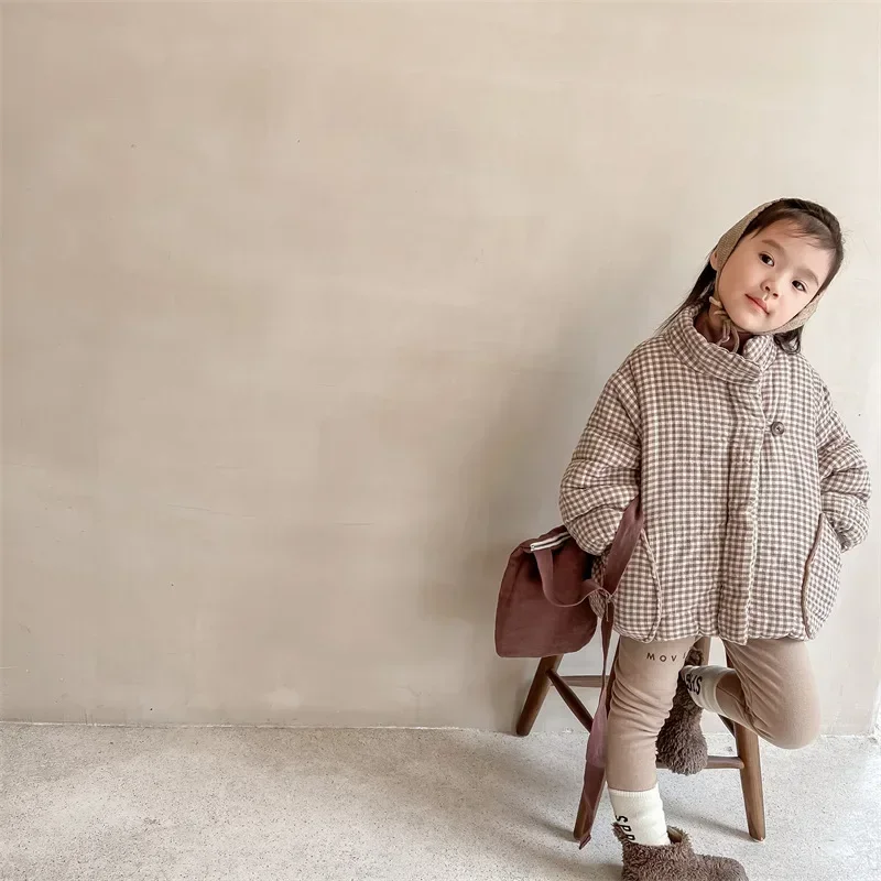 Girls Coat 2023 Children Winter Children Winter Korean Style with Cashmere Padded Jacket Girls Winter Coat Down Padded Jacket