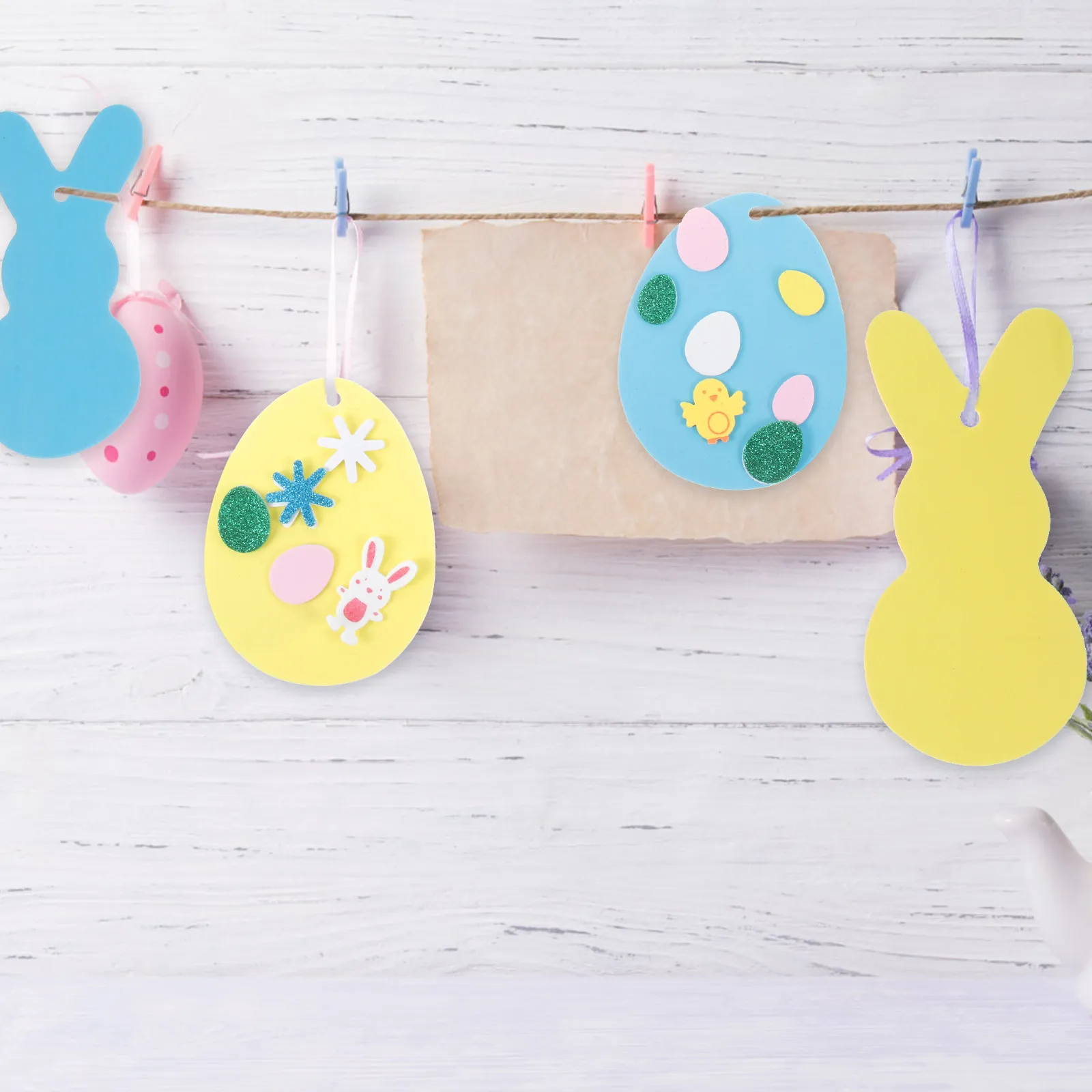 

Наклейки для детей в форме кролика, украшения, мультяшные детские принадлежности для творчества, декор для яиц