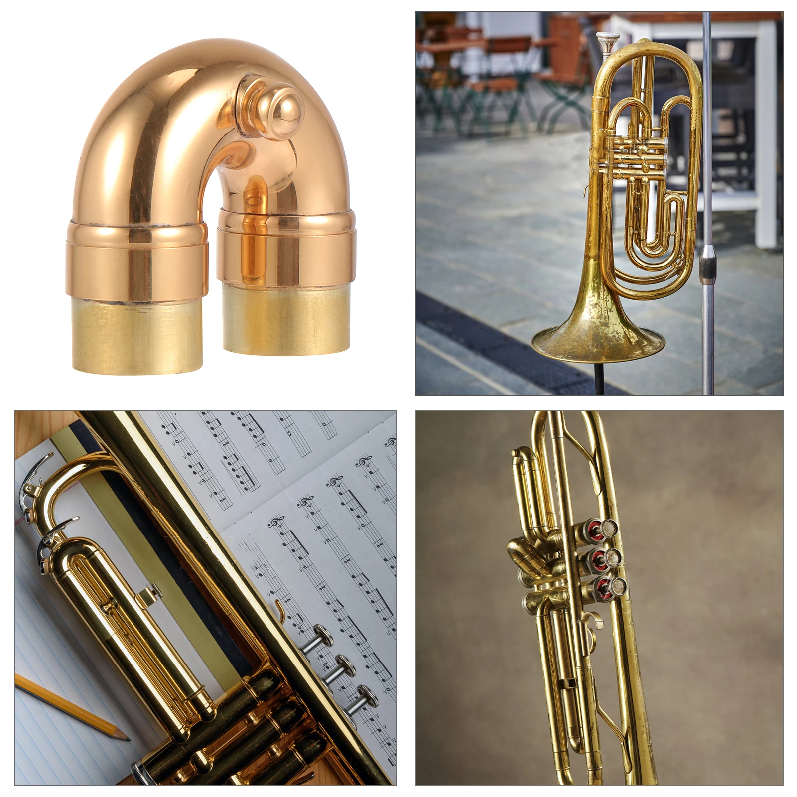

1pc Sound Premium Trumpet Accessory For Instrument Repair Trumpet Bending Neck Gold Finish
