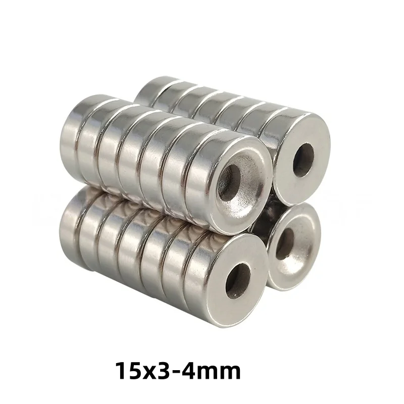 15x3-4mm  Powerful Magnets 15*3 mm Hole 4 mm For Home Refrigerators, Offices DIY 15x3-4mm  Round Magnet 15*3-4mm