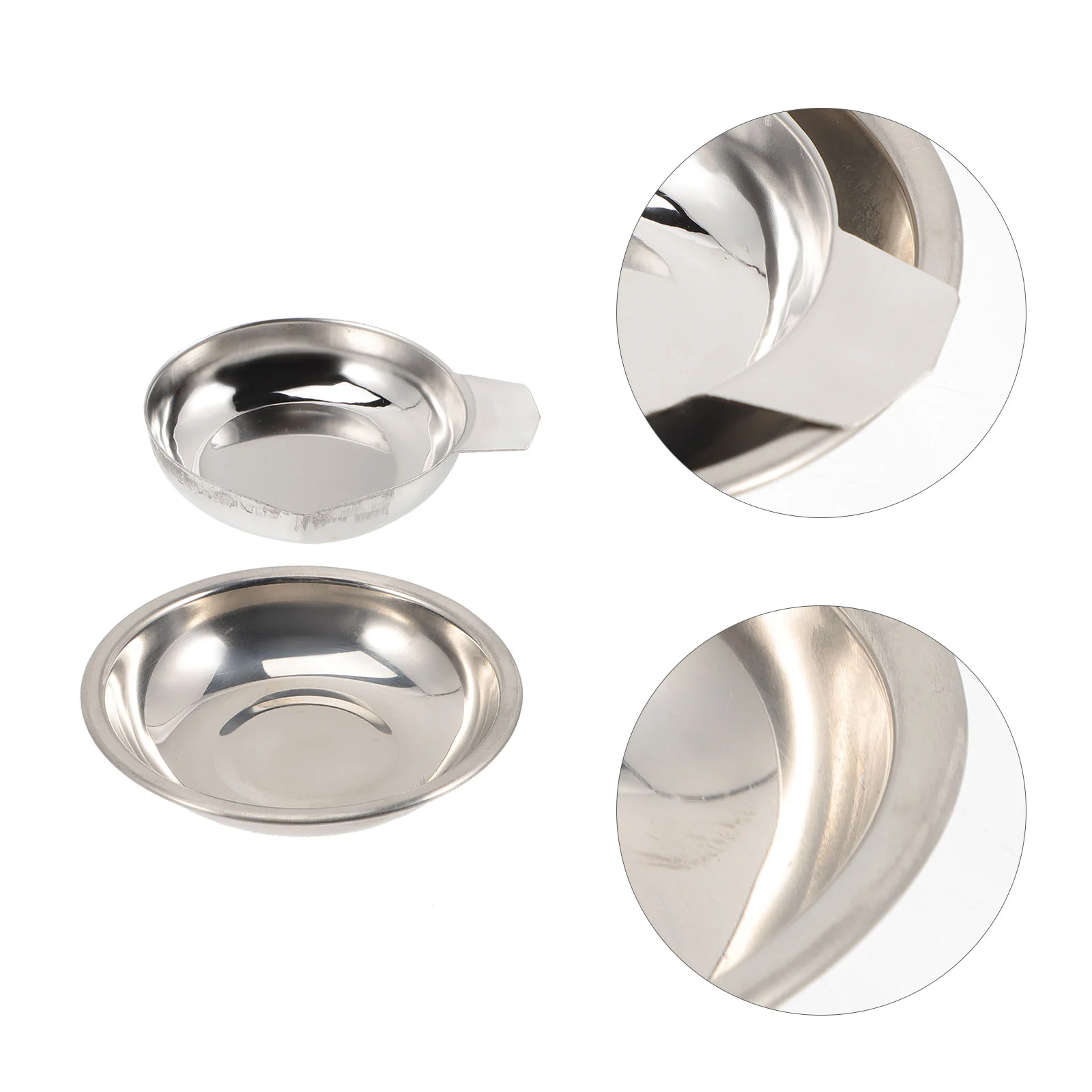 2pcs Electronic Scale Trays Stainless Steel Gems Weight Trays for Small Scale Stainless Steel Weighing Dish