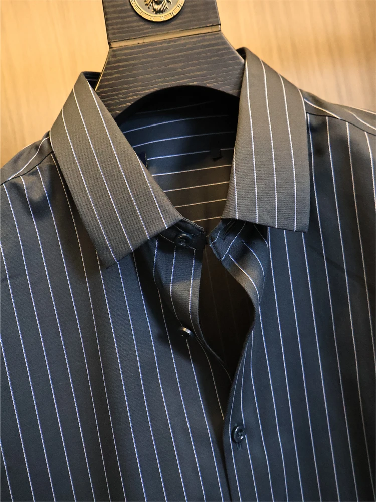 

Классическая мужская клетчатая обувь Busin Casual Long Sve irt Sl Sed Series Autumn Faion Gentle Luster Stand Fit