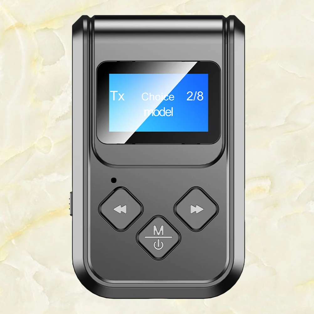 

1pc High-End Wireless 5.0 Audio Audio Adapter With Lcd Screen Noise Reduction For Home Outdoor Dorm Use Sturdy Durable
