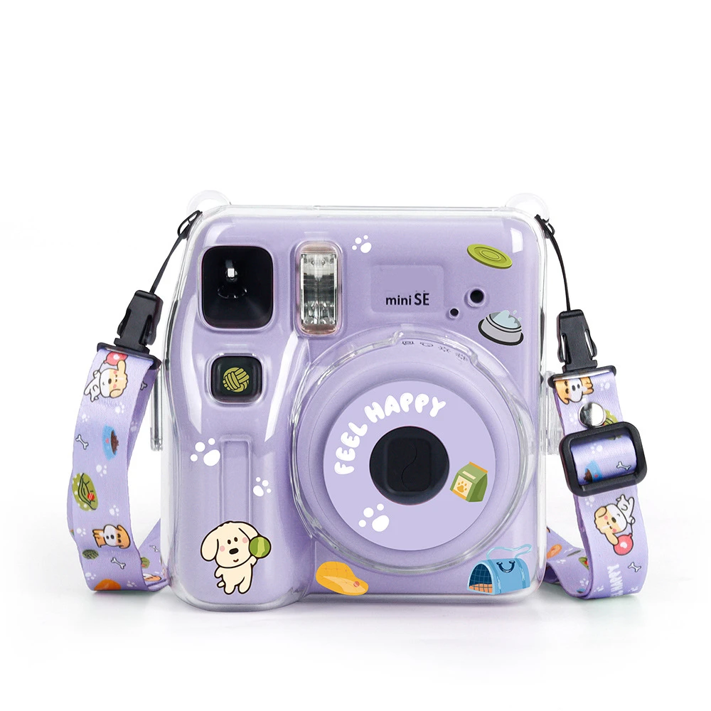 Instax Mini SE Photo Bag, estojo de armazenamento transparente, escudo protetor, cristal cinta adesivo, conjunto de 3 peças