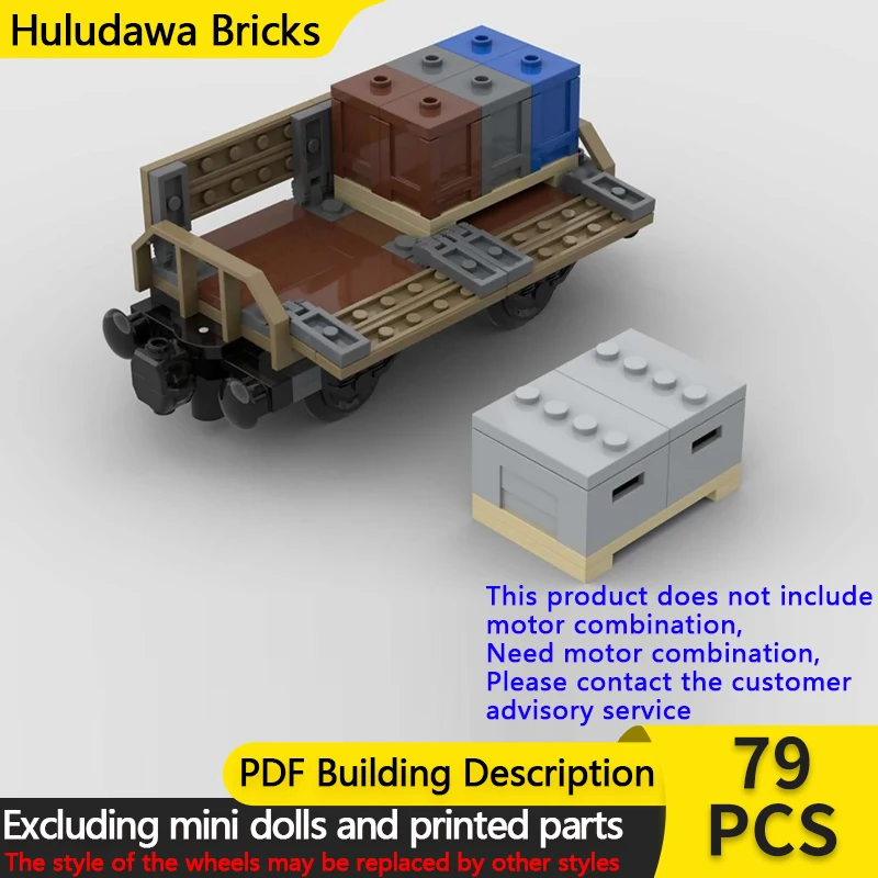 

City Car Model MOC Building Bricks Railroad Freight Pallet Wagon Modular Technology Children Holiday Gifts Assemble Toys Suit