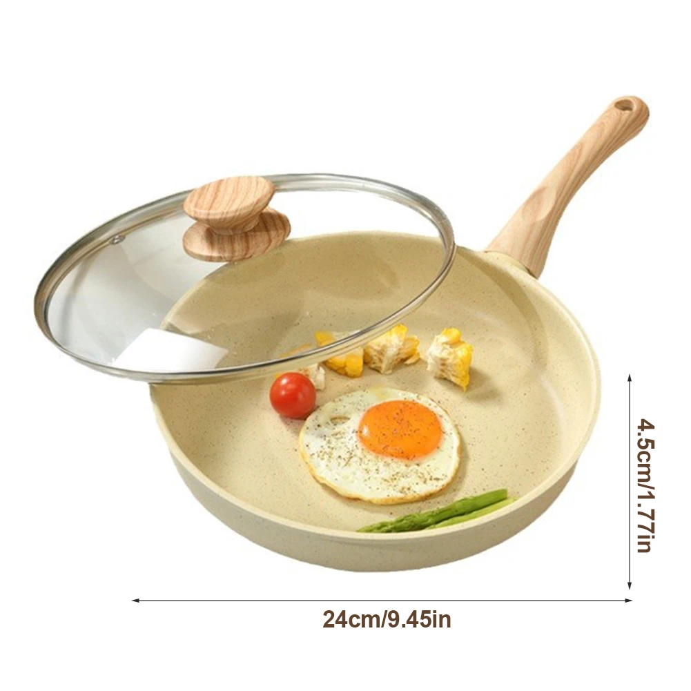 

Nonstick Frying Pan Skillet with Lid Egg Pan PFOA/PFAS/PTFE Free Fry Pan Heat Resistant Handle for Eggs & Omelets