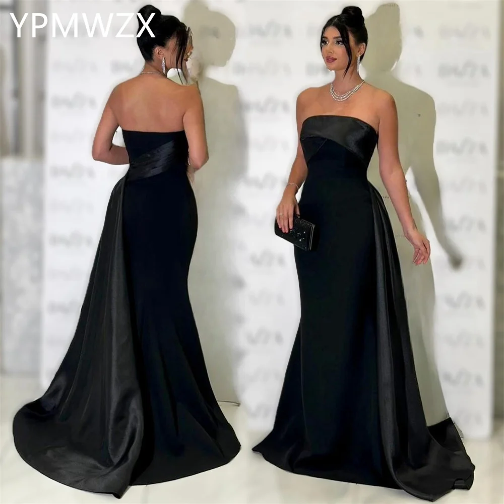 

Customized Prom Gown Formal Women Evening Dress YPMWZX Strapless A-line Floor Length Skirts Bespoke Occasion Dresses Party Occas