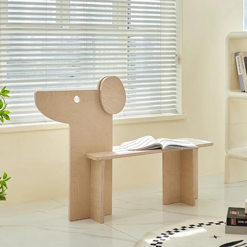 

Internet celebrity designer dog low stool simple bedroom retro bedside stool home creative long stool