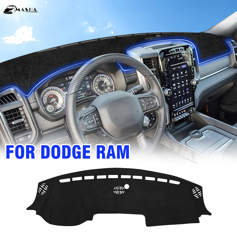 

Коврик для приборной панели автомобиля Dodge Ram 1500 2500 3500 2019-2020, коврик для приборной панели, противоскользящий пылезащитный чехол, аксессуары