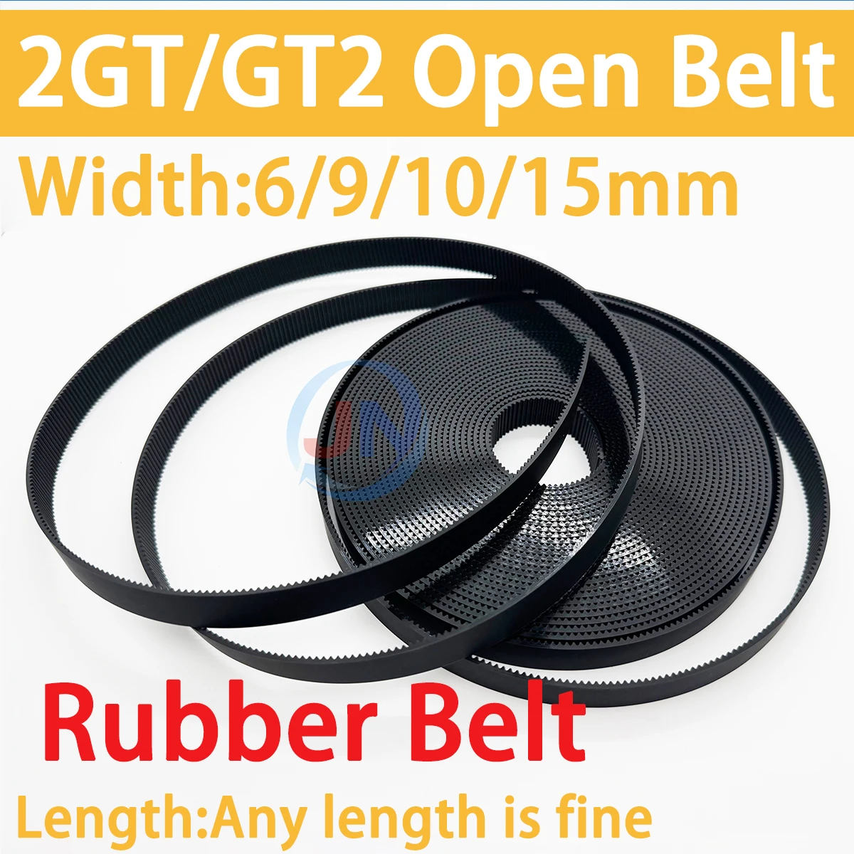 Image of Gummi GT2 2MGT 2M 2GT Offener Synchron-Zahnriemen Breite 6/9/10/15mm Gummi Kleiner Spielraum GT2 2GT-6/2GT-9/2GT-15 3D-Drucker