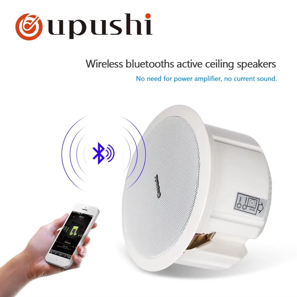Oupushi Bluetooth-Lautsprecher, Decke, 6,5 Zoll, Wandlautsprecher, 10 W, Heim-Audio, mobiler Lautsprecher, weiße Dachlautsprecher, PA-System