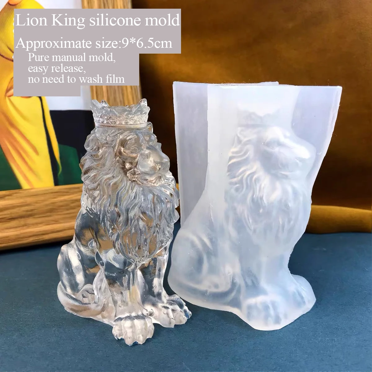 Lion King Silicone Mould, Drop Glue, Aromatherapy Plaster, Manual DIY, Exclusive, Three-Dimensional