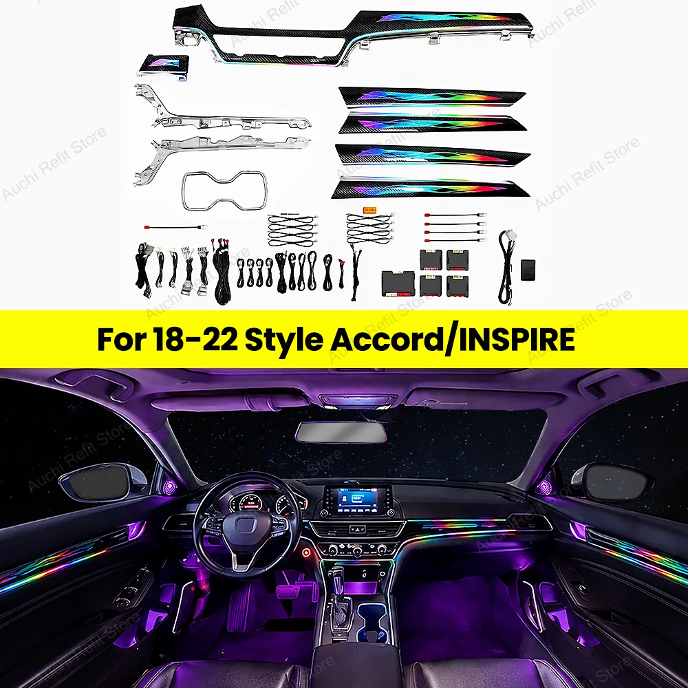Auchi LED APP Lication Control Environment Lighting Kit For Honda Accord 10/10.5 Generation 2018-2022 Car Fuel Powered Models