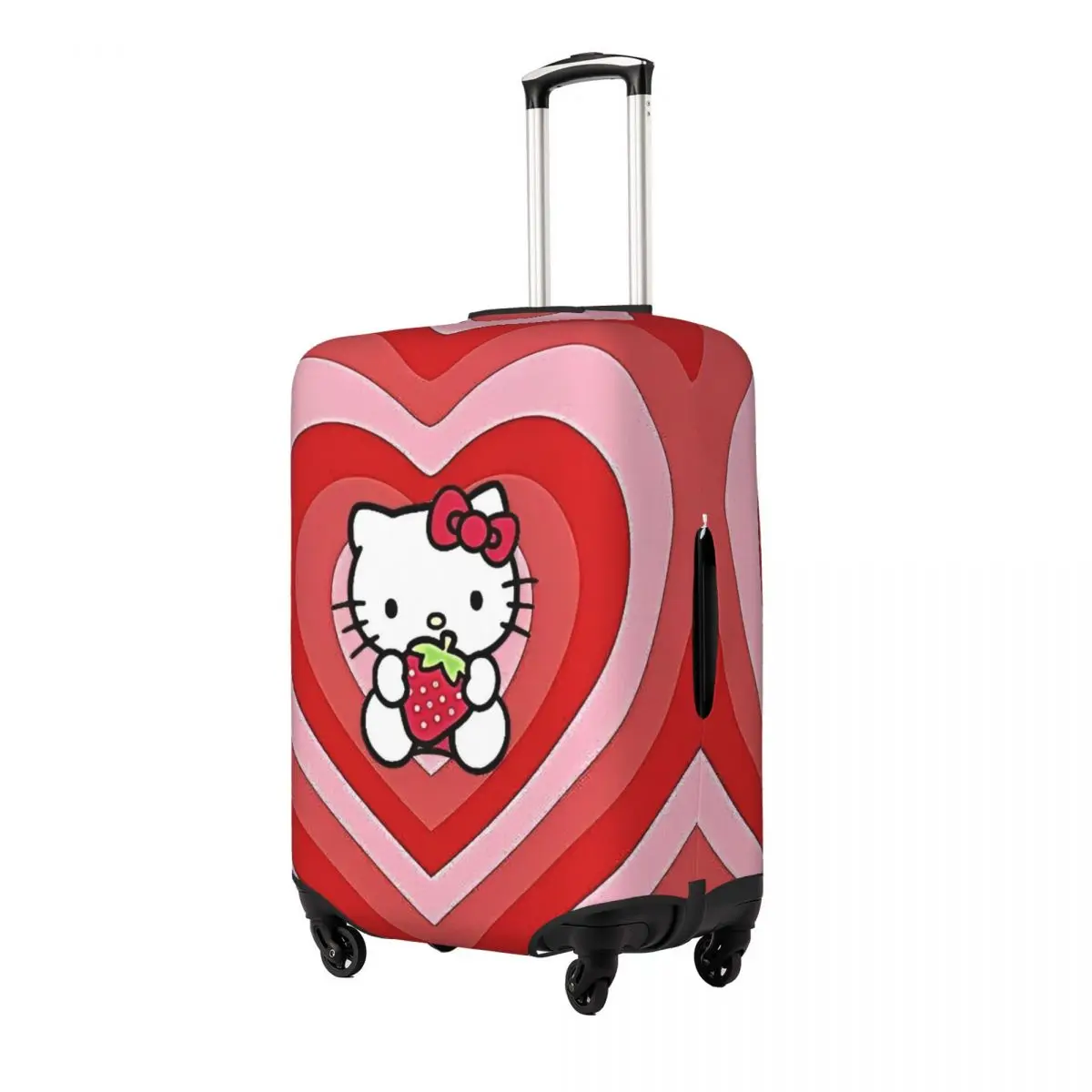 MINISO Hello Kitty Cinnamoroll Kuromi Heart Suitcase Cover Travel Protector Holiday Strectch Luggage Accesories