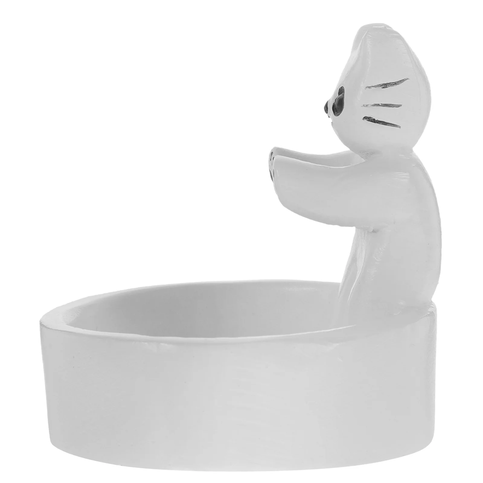 

Cute Cat Shaped Tealight Holder Desktop Resin Candlestick For Home Wedding Party Decoration Small Lightweight Stable Base Cat